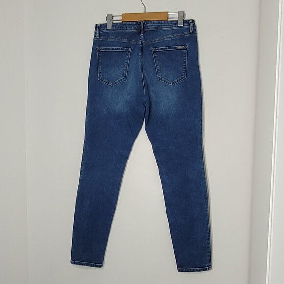 R Jeans Women's Blue Cotton Blend Mid-Rise The Insider Skinny Denim Jean Size 31 - Picture 3 of 15